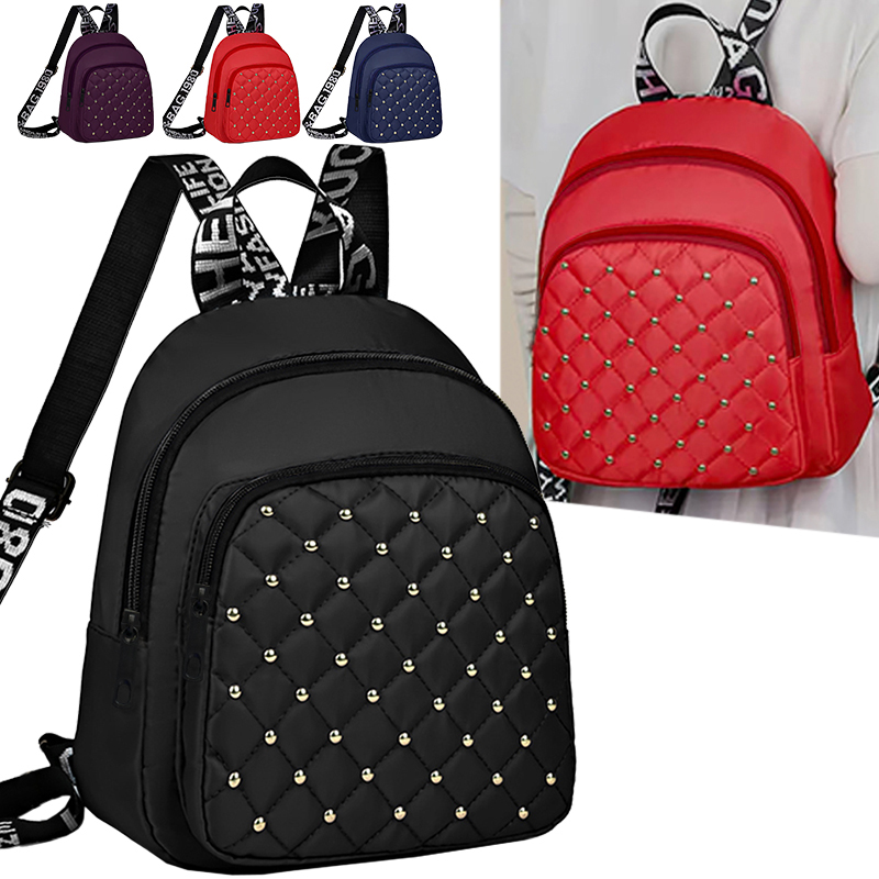 Chic Stylish Studded Backpack  - Canvas Backpack Casual review and price
